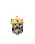 Spotted Stone Pendant – Unique Natural Gemstone Jewelry with Earthy Elegance