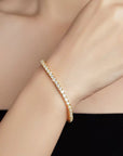 Luxury 14K Gold & Brass Tennis Bracelet – Timeless Bracelet