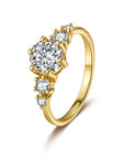 Moissanite Engagement Ring – Premium 1ct Brilliant Cut Solitaire Ring in 14K Gold