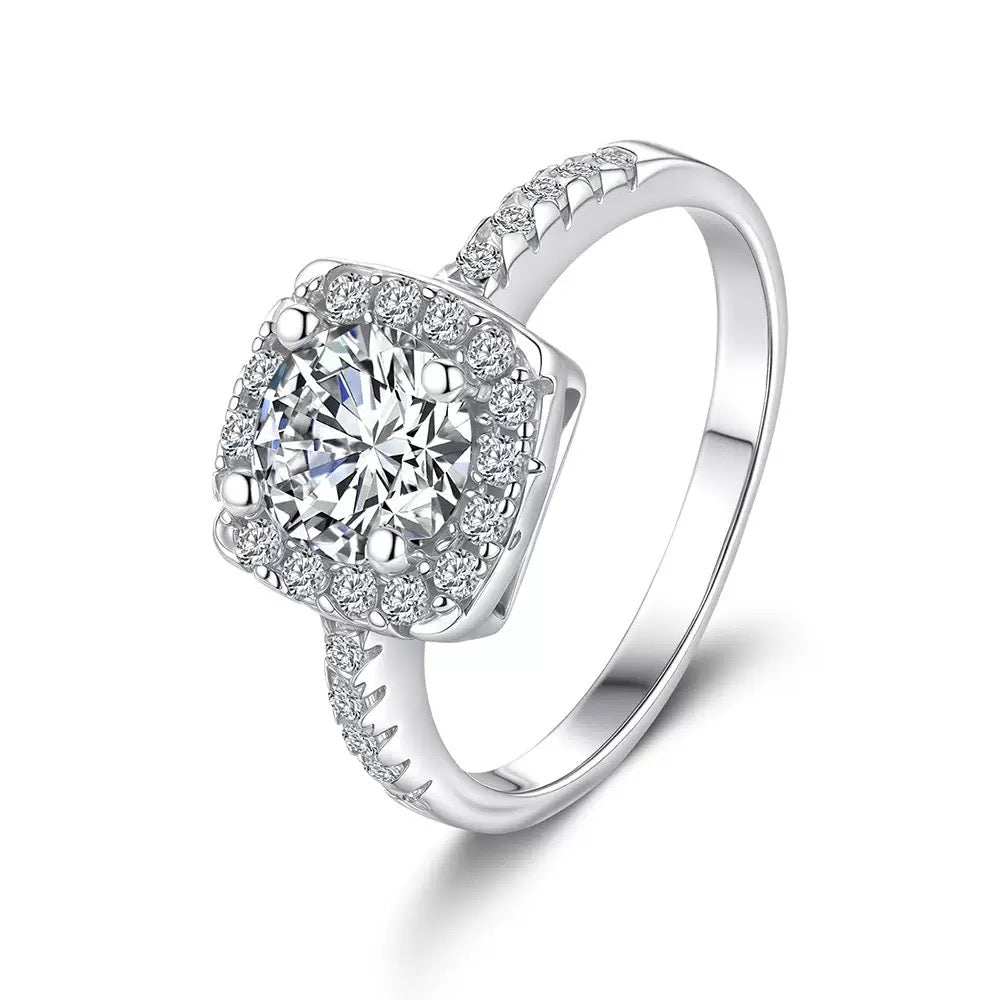 Radiant Moissanite Solitaire Ring – Ethical Elegance with Unmatched Sparkle