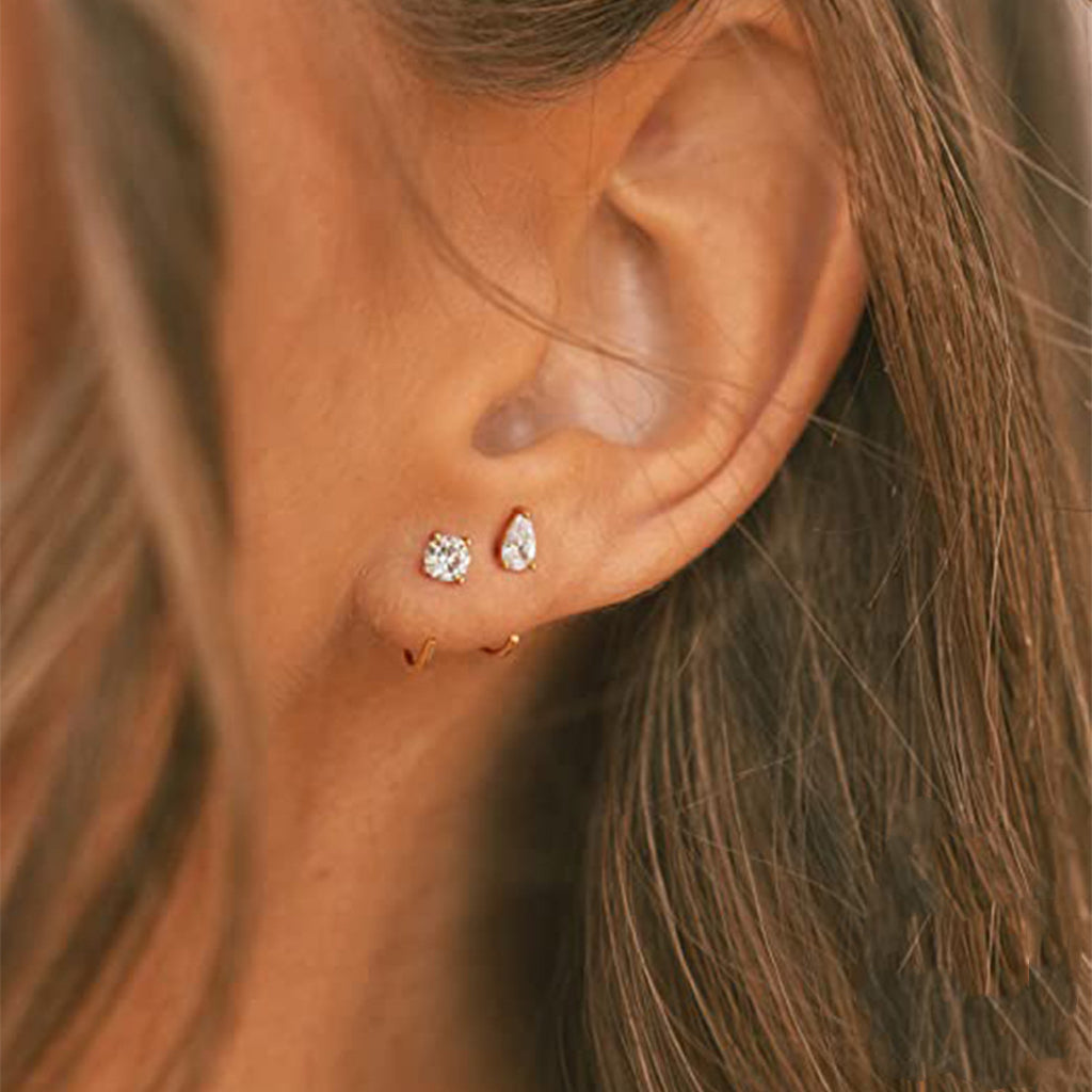 Harper Zirconia Huggies Hoops