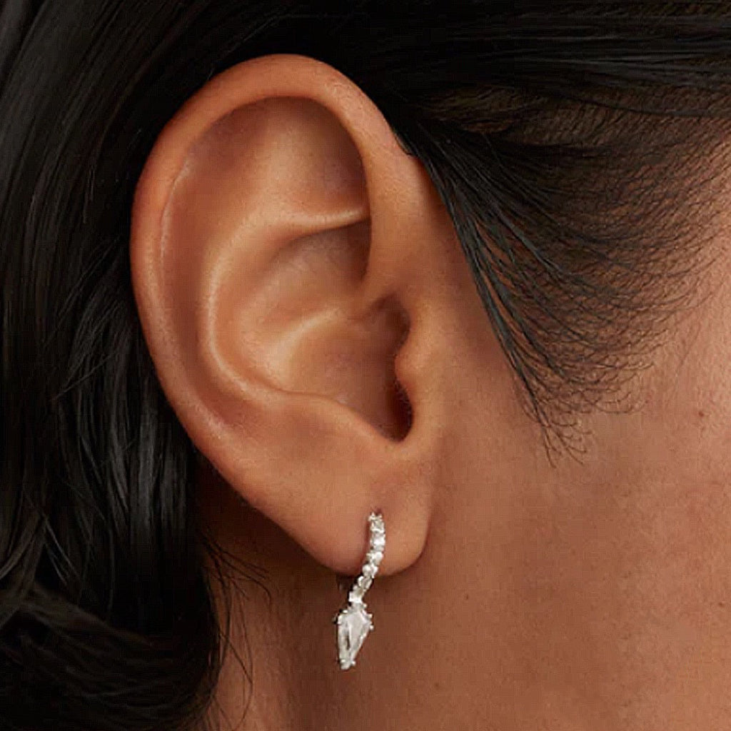 Grace Cubic Zirconia Huggie Hoops