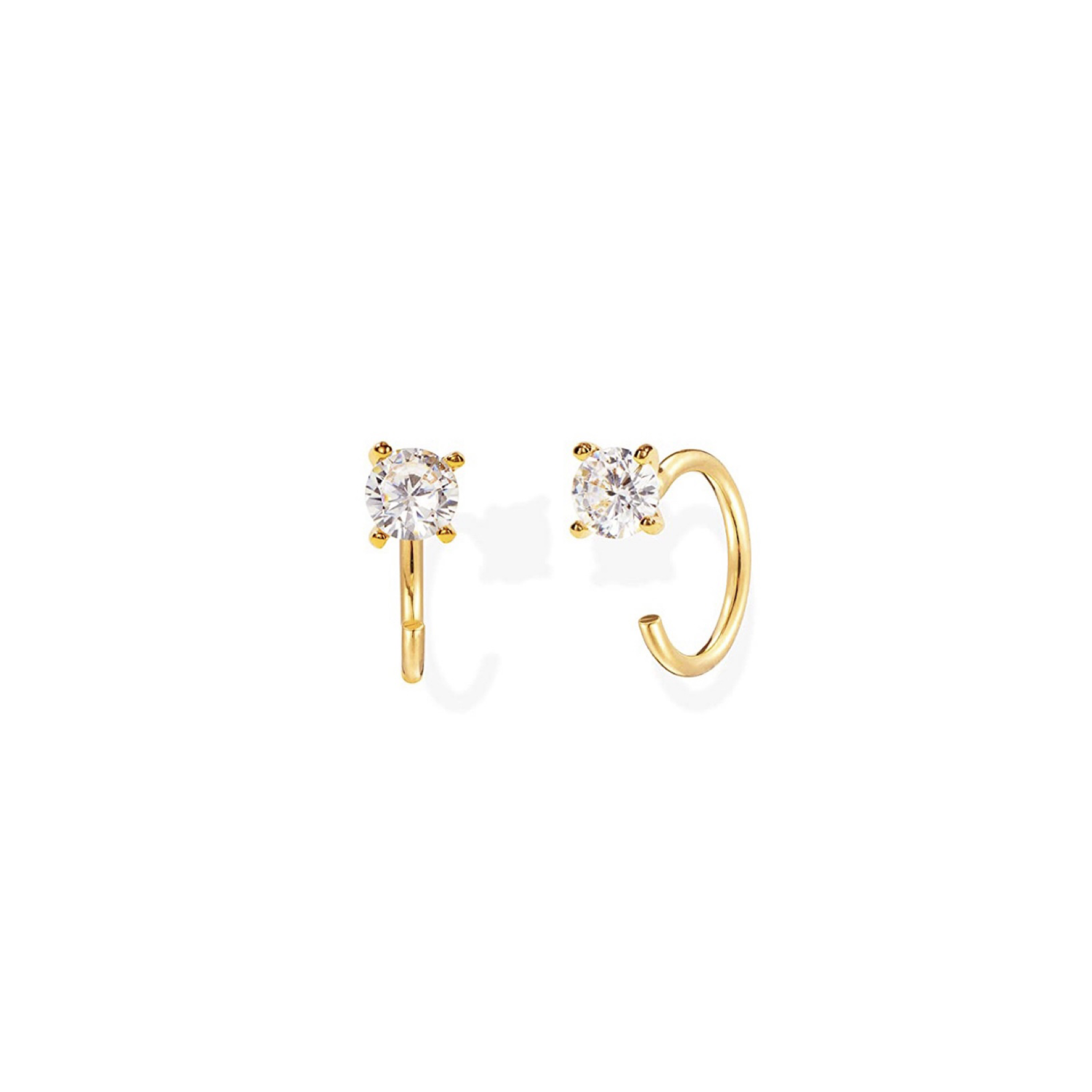 Harper Zirconia Huggies Hoops