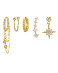 Skyla 18K Gold Celestial Earring Set