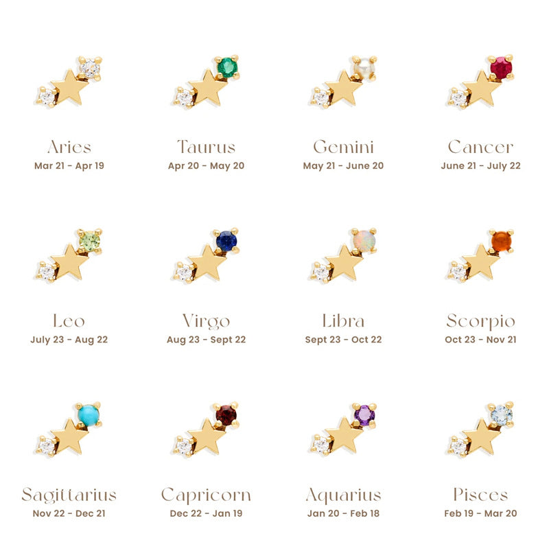 Mia Zodiac Stud Earring